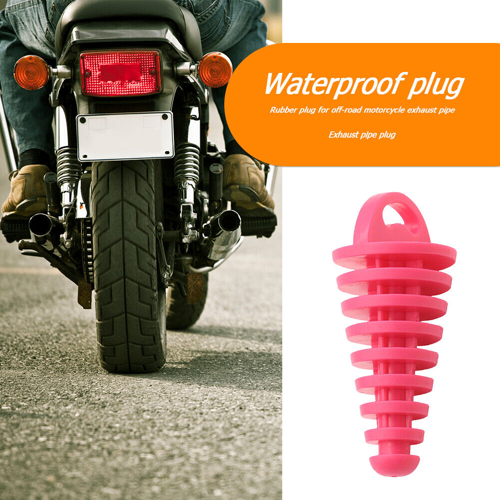 Motorcycle Exhaust Pipe Air-bleeder Plug Muffler Wash Plug Small (Pink)