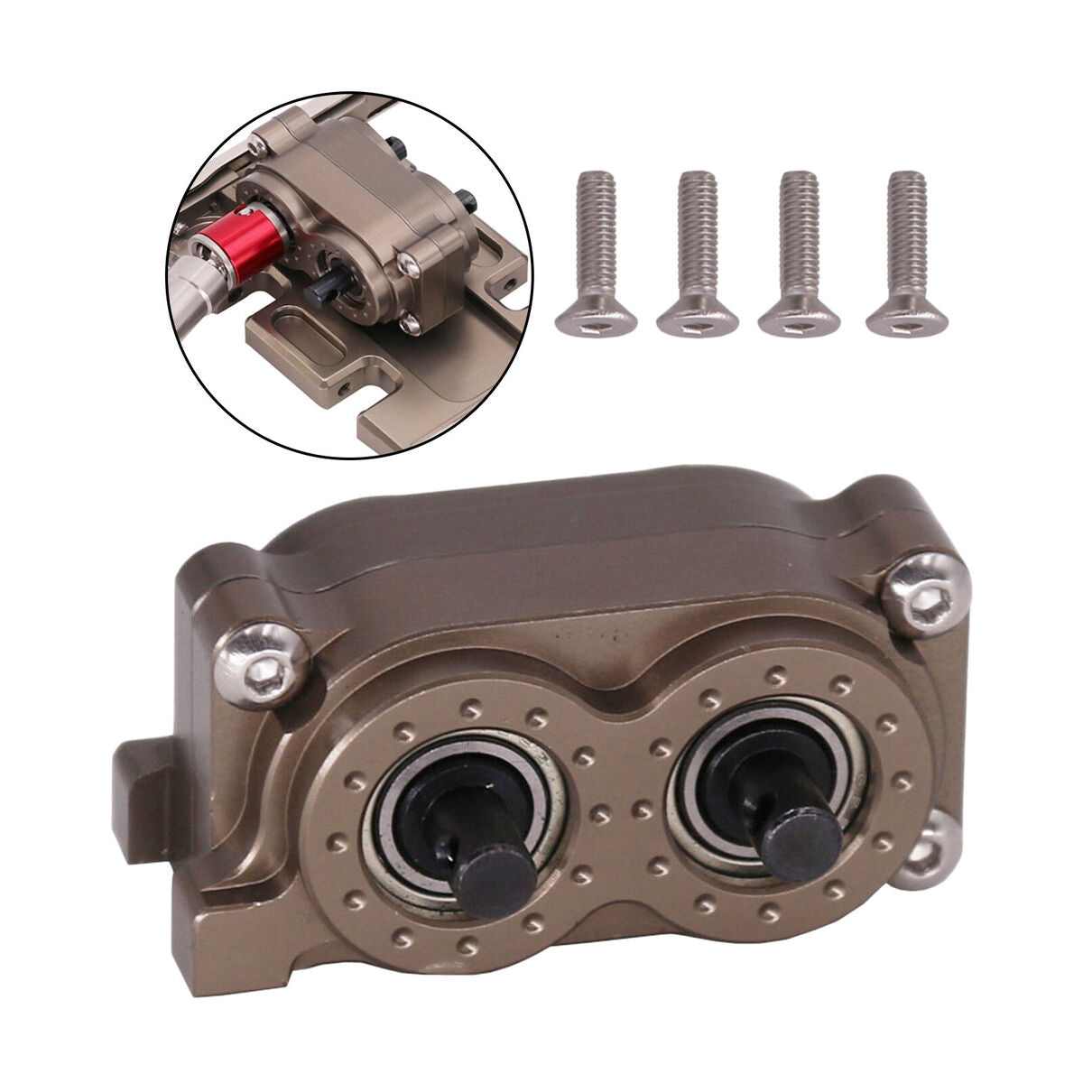 CNC Transfer Case for SCX10 90046 1/10 RC Crawler   Spare