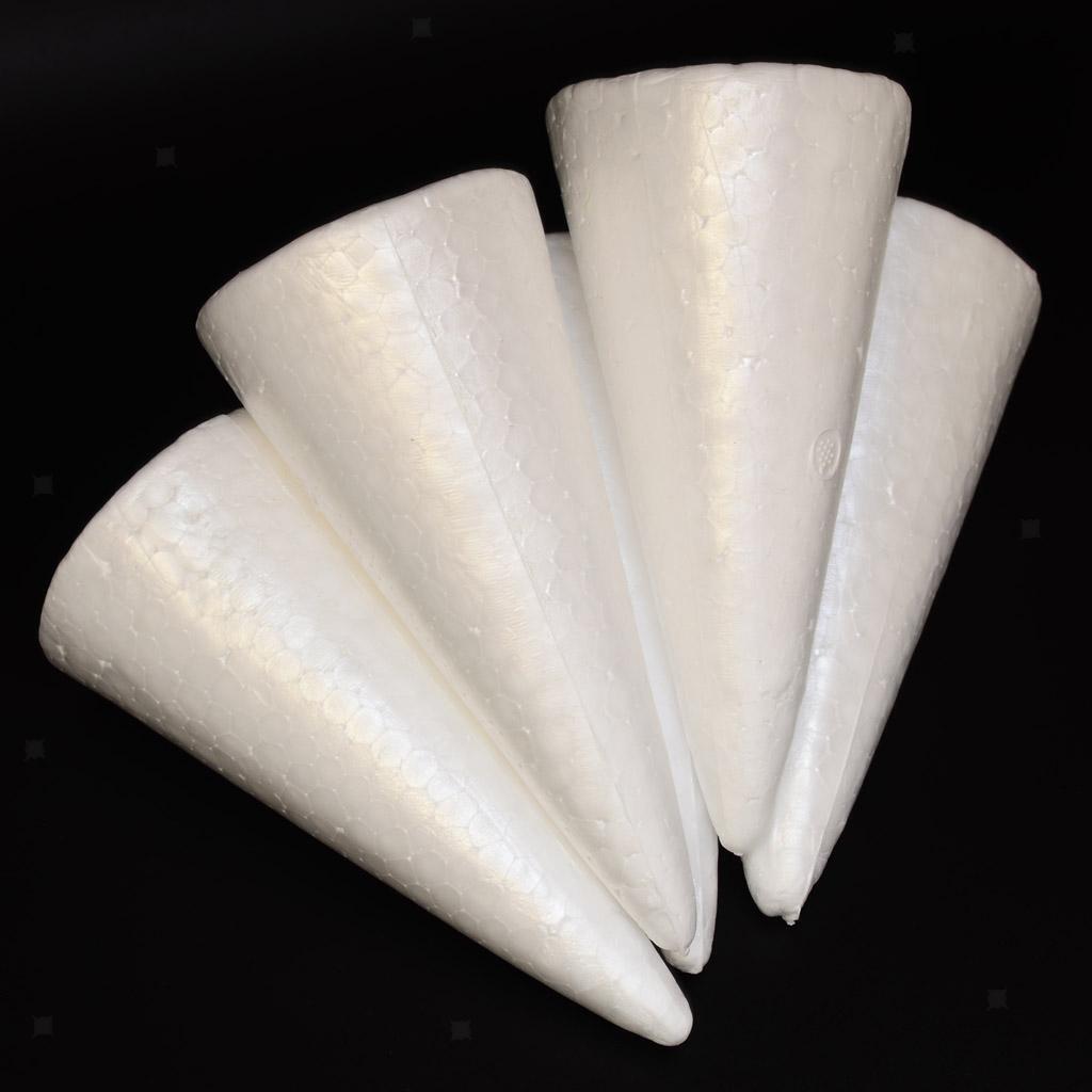 60 Pieces DIY Christmas Tree Styrofoam Foam Material for Kids Craft 150mm