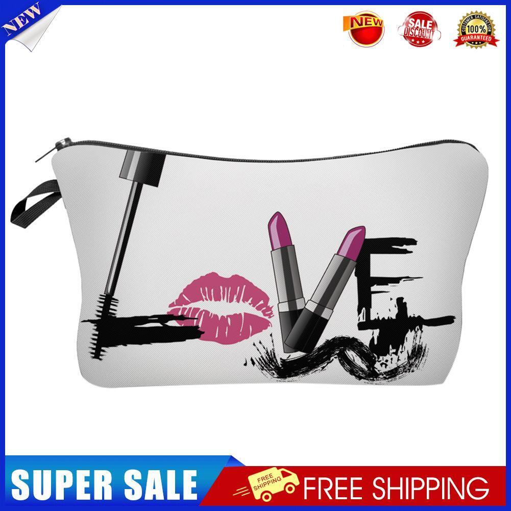 Lip Eyes Print Cosmetic Toiletry Storage Pouch Women Make Up Bags (41173)