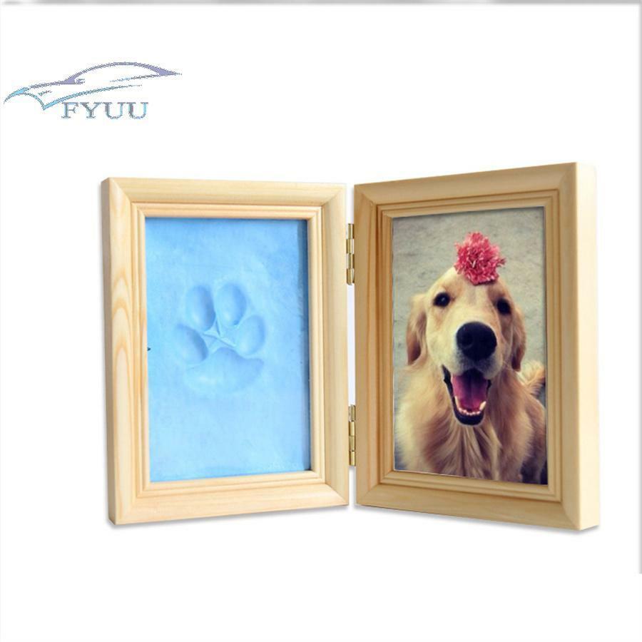Personalised Dog Memorial Photo Frame Gift Engraved Pet paw print Universal NEW