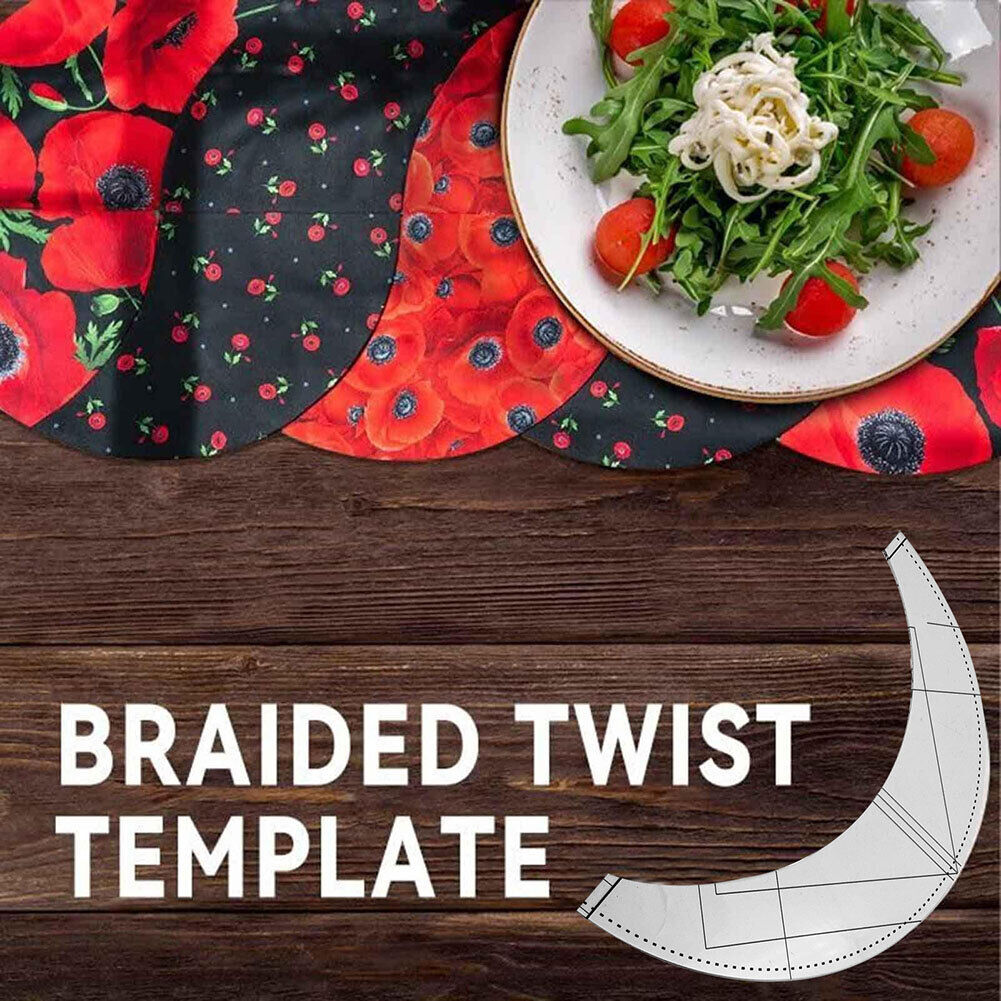 Quilting Ruler Tablecloth Braided Twist Template DIY Sewing Craft (14 inch)