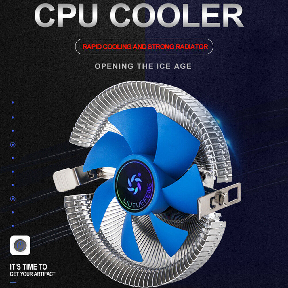 CPU Cooler for LGA 775/1150 1151 3 Pin 1800RPM Fan Cooling Silent Radiator