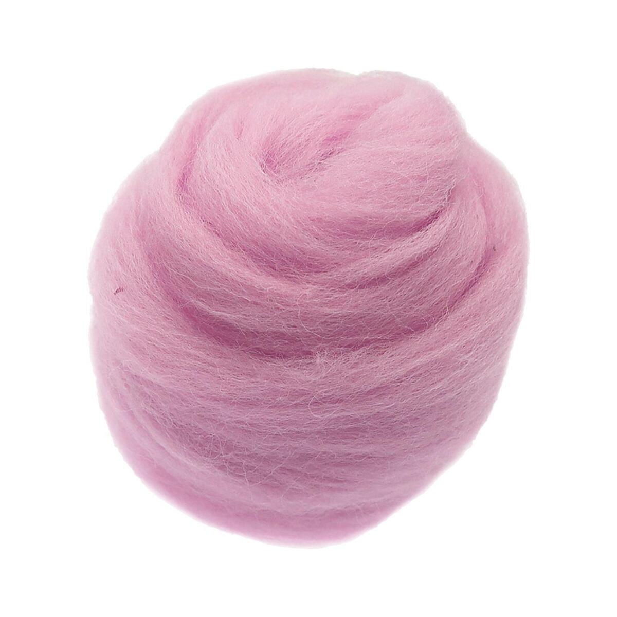 2 Pcs soft and wool Roving for Needle Felting Craft DIY 10g Pink + Light Pink