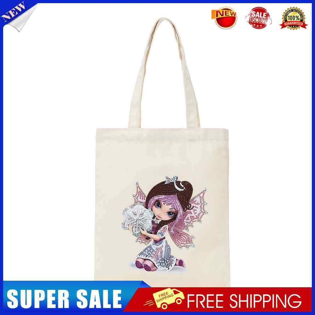 DIY Girl Diamond Painting Shopping Tote Bags Mosaic Kit Art Drawing (BB017)