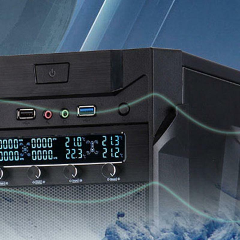Computer CPU Cooling Fan Speed Controller LCD Front Panel Temperature Control