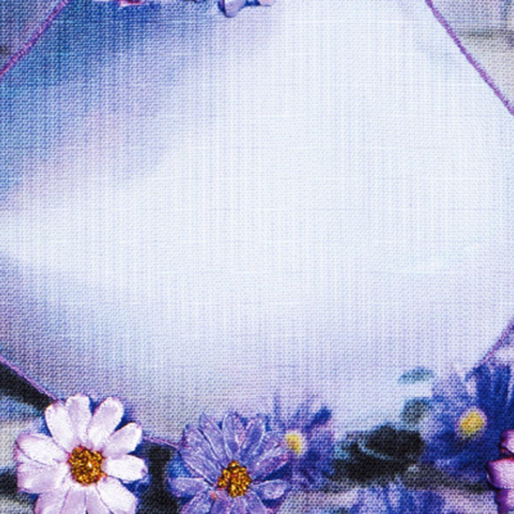 Flower DIY Ribbon Wall Decor Cross Stitch Hanging Pictures Embroidery Set