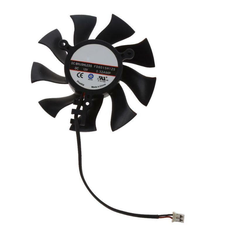 FD8015H12S 75mm 2Pin Graphics Card Cooling Fan For Sapphire HD6850 HD4860 HD5850