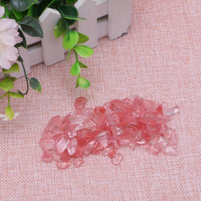 Natural Watermelon Rhinestone Stone Furnishing Articles Degaussing Gravel 50g