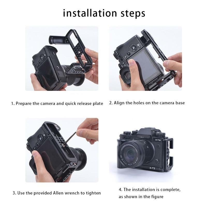Professional L Plate Bracket Holder Camera Hand Grip Fit for Fuji XT3 Camera
