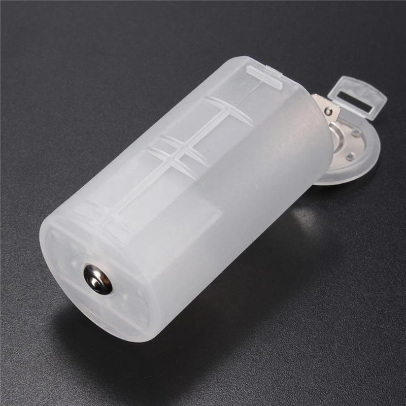 AA to D Size Battery Holder Converter Adapter Switcher Plastic Case Box Portable