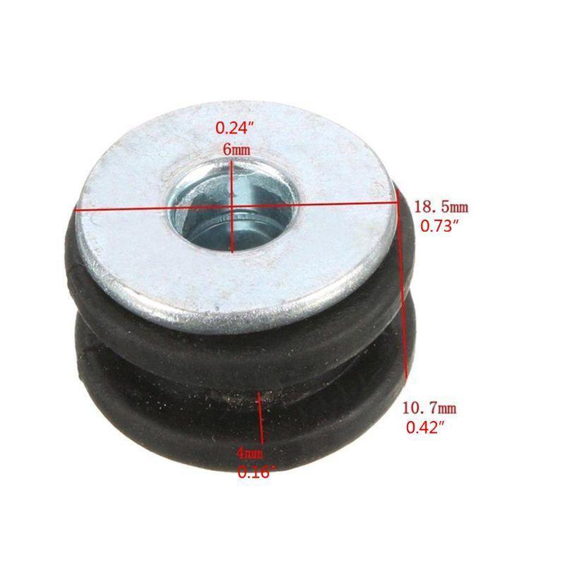 10Pcs Black Universal Rubber Motor Cycle Grommets Bushing Washers Gasket Kit