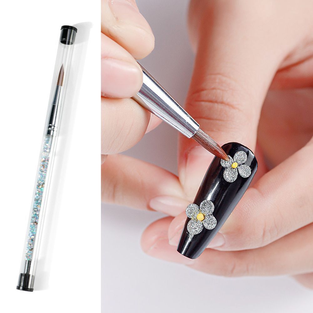 Manicure Tool Nail Art Brush For Acrylic Powder 100% Nylon Acrylic Nail Brush