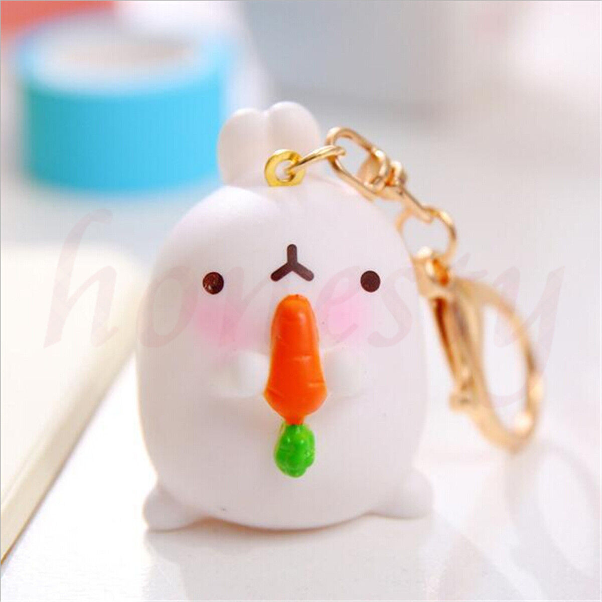 Cute Rabbit Character Molang Keyring Charm Pendant Keychain Bag Key Ring Chain