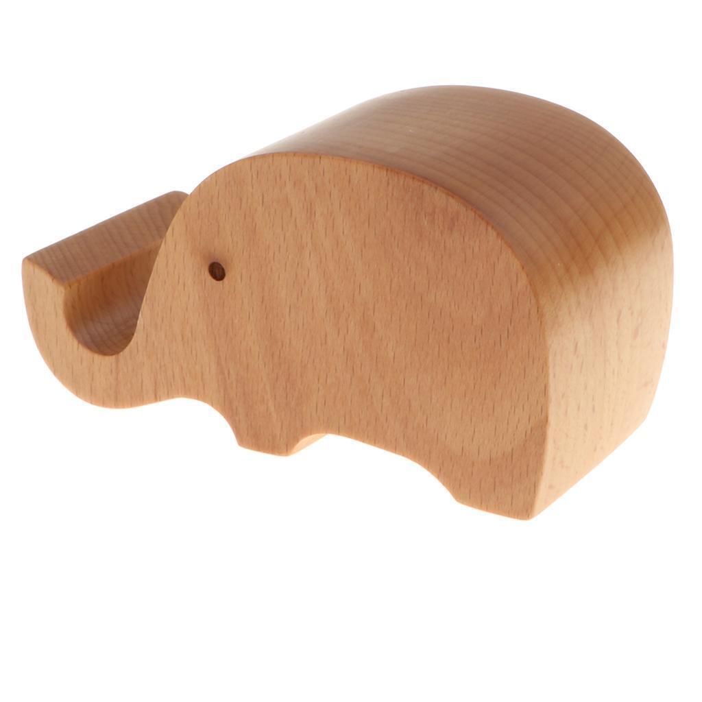 Cell Phone Elephant Stand, Wood Phone Holder, and Cute Phone Stand, Compatible