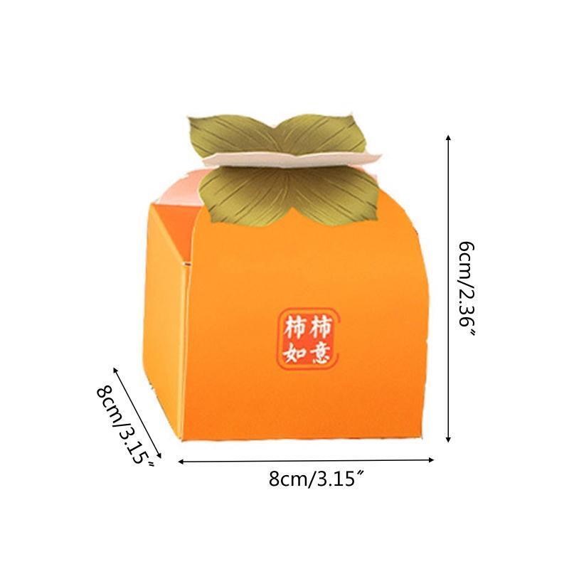 Persimmon Gift Boxes 5pcs/set Creative Fruit Shape Package Case Supplies