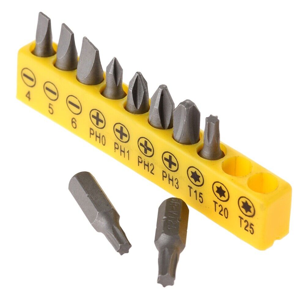 10pcs Power Bits Set Screwdrivers Drills Impact Drivers Hex Shank Magnetic C8B