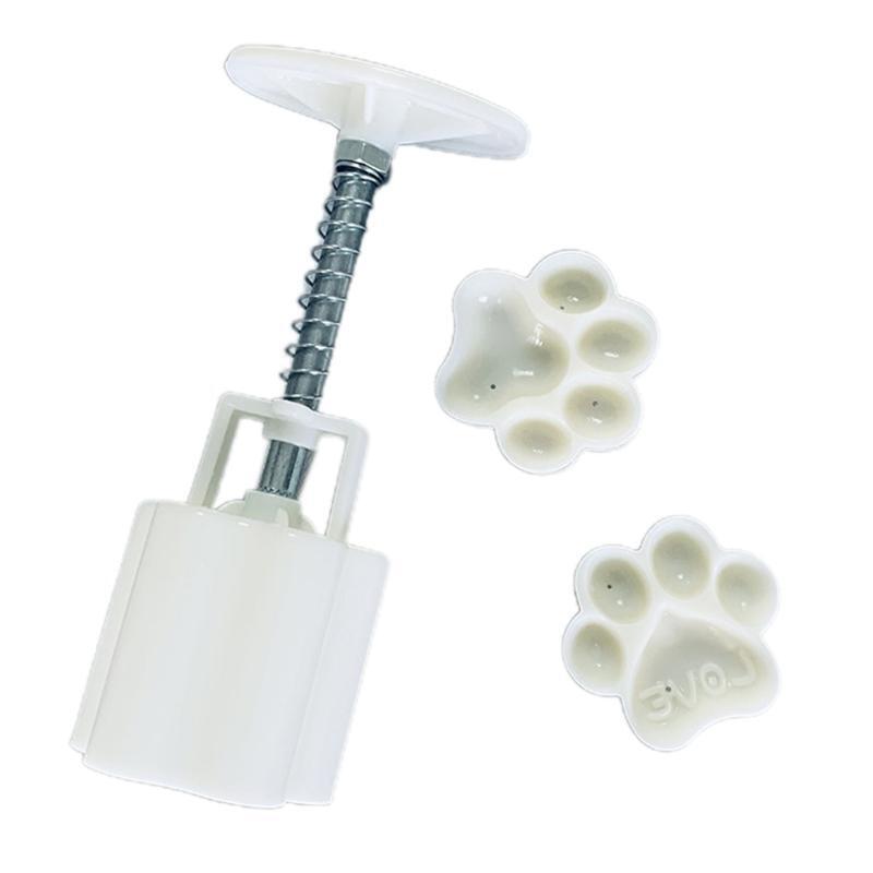 Plastic Mooncake Mold Cat Paw Stamp Press Cookie Cutter Mould DIY Baking