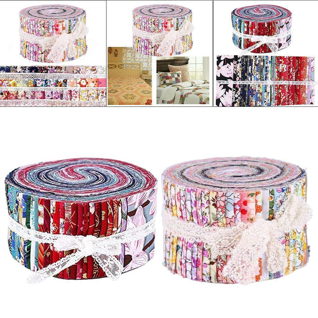 72Pcs  Fabric Strips 2.5 Inch DIY Precut Craft Fabric for Patchwork