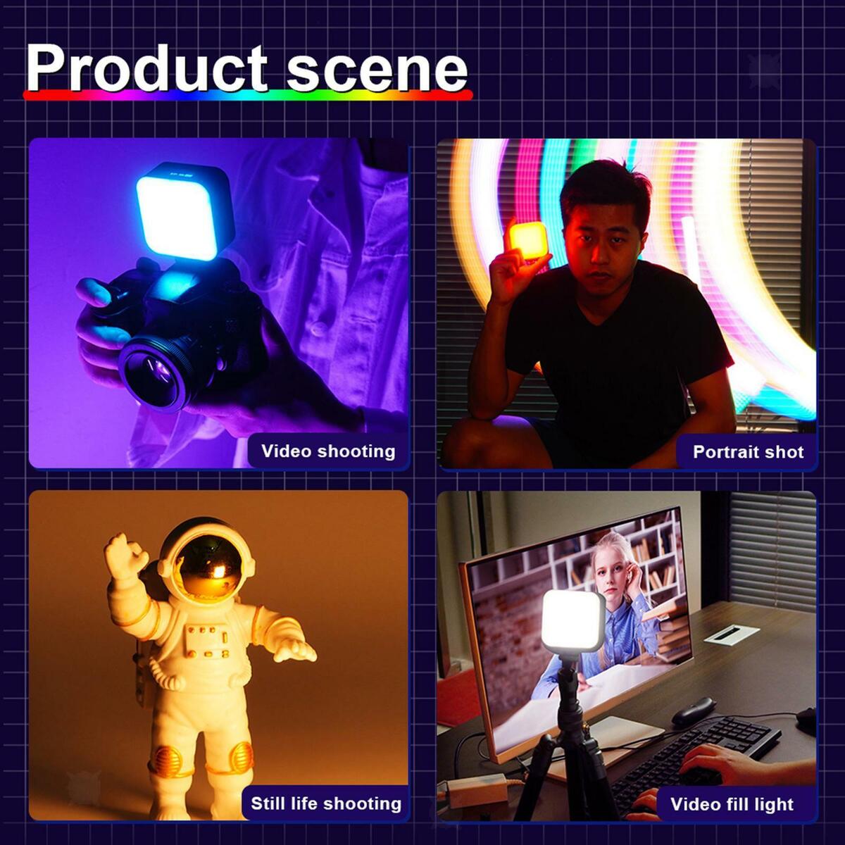 RGB Video  Kinds of Lighting Effects for Photography Mobile Phone