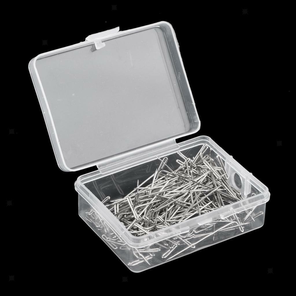 100 Pieces Stainless Steel Styling T Needle  for Fixing Wigs Dress