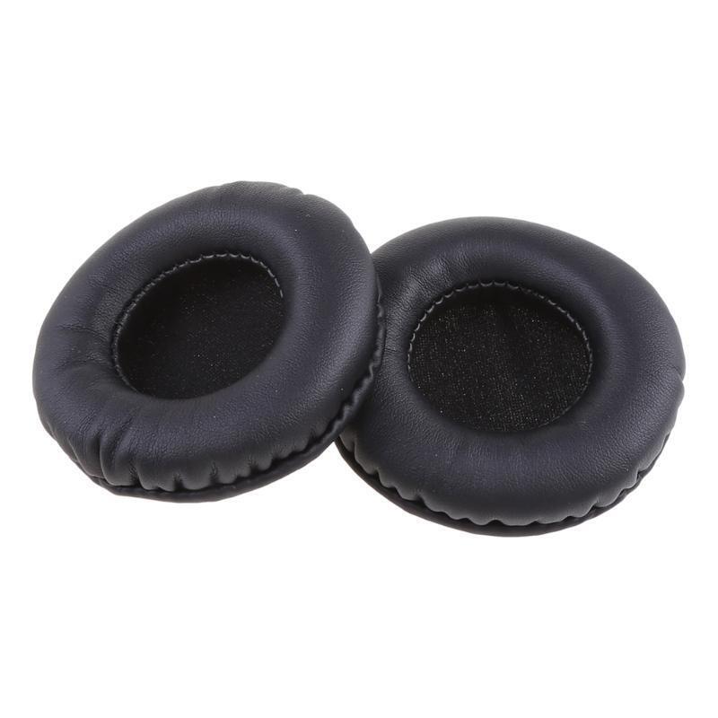 1 Pair Replacement Faux Leather Sponge Ear Pads Cushions for Headphone Headset
