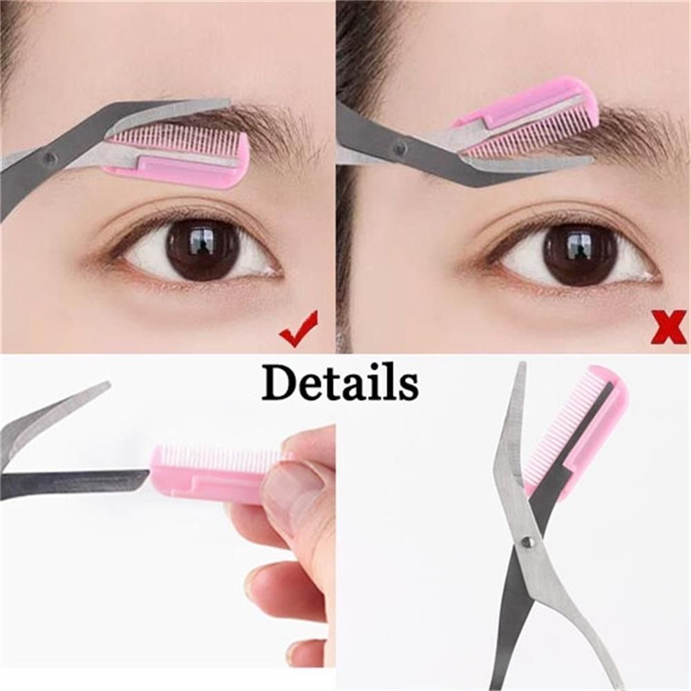 Steel Grooming Eyebrow Eyelash Hair Clips Hair Remover Eyebrow Trimmer Comb