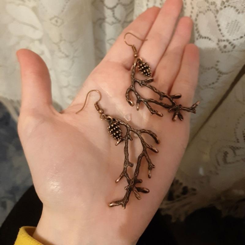 Unique Tree Branch Earrings Statement Fishhook Earring Birthday Xmas Gifts