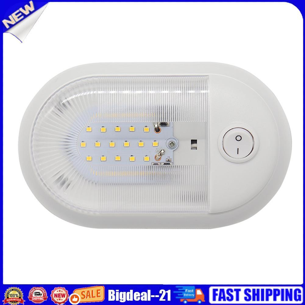 12-24V 24 LED Dome Light Ceiling Lamp with Switch for RV Marine Boat Yacht