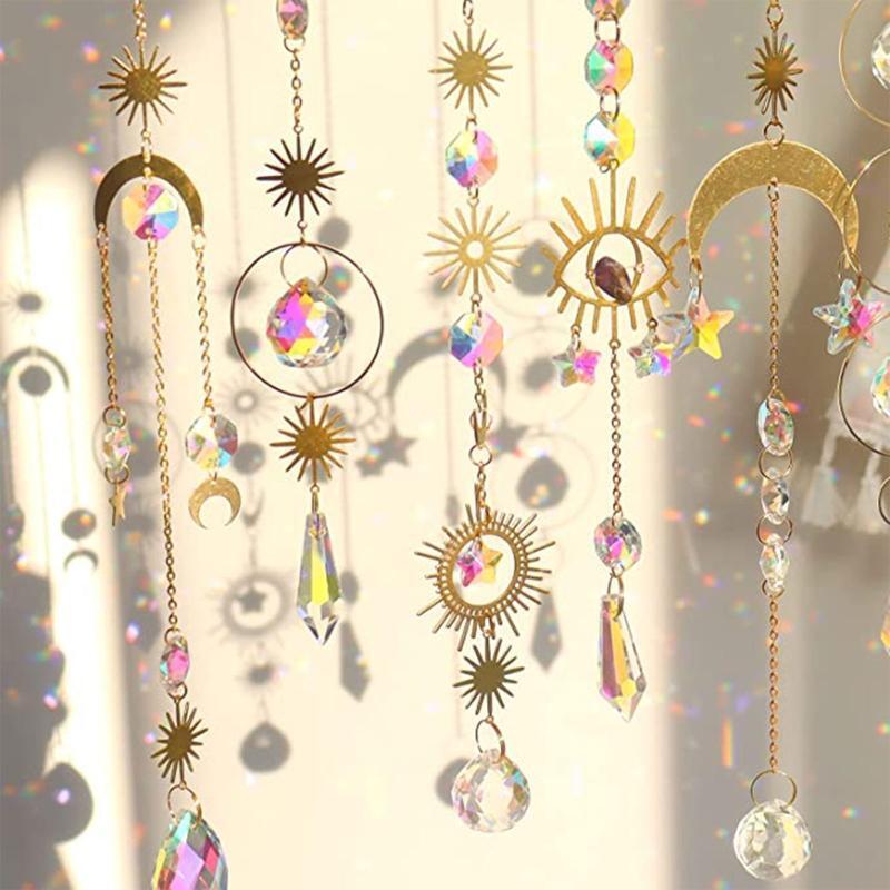 Hanging Suncatcher for Home Dorm Car Outdoor Indoor Decorative Supply with Chain