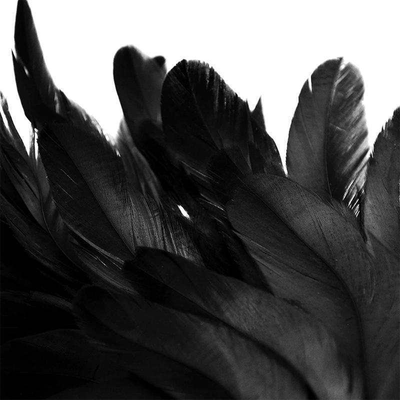 15.7in Natural Feathers Wreath Front Door Black Feather Wreath Halloween Decor