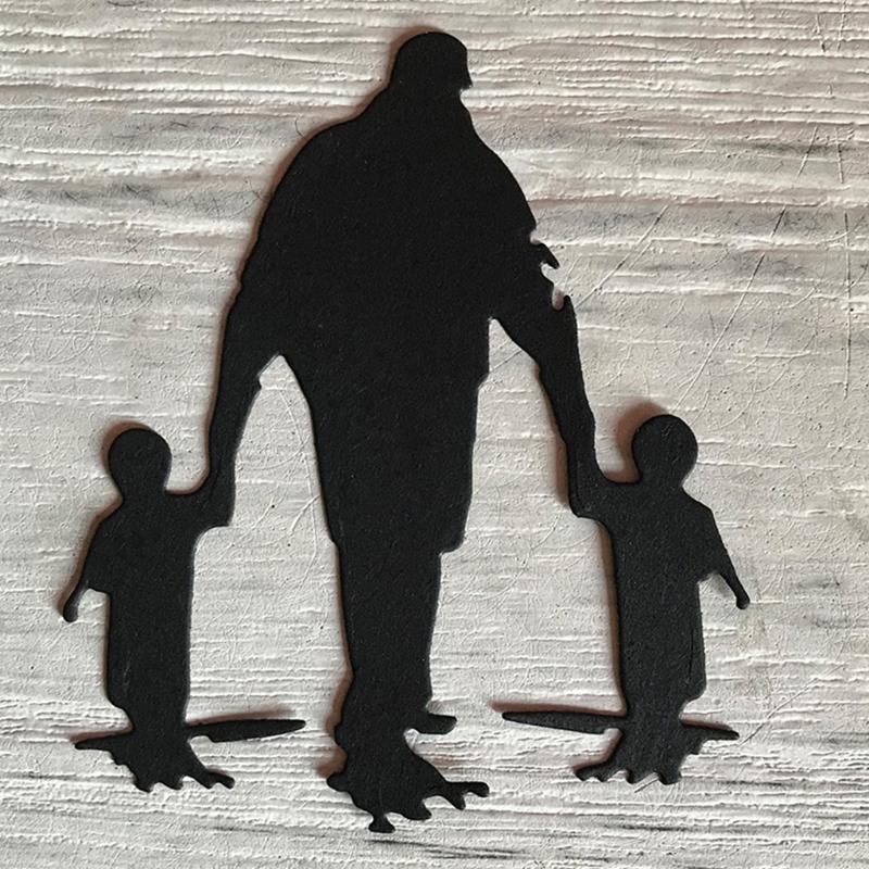 Dad Son Metal Cutting Dies Stencil Scrapbooking DIY Album Stamp Paper Card Mold