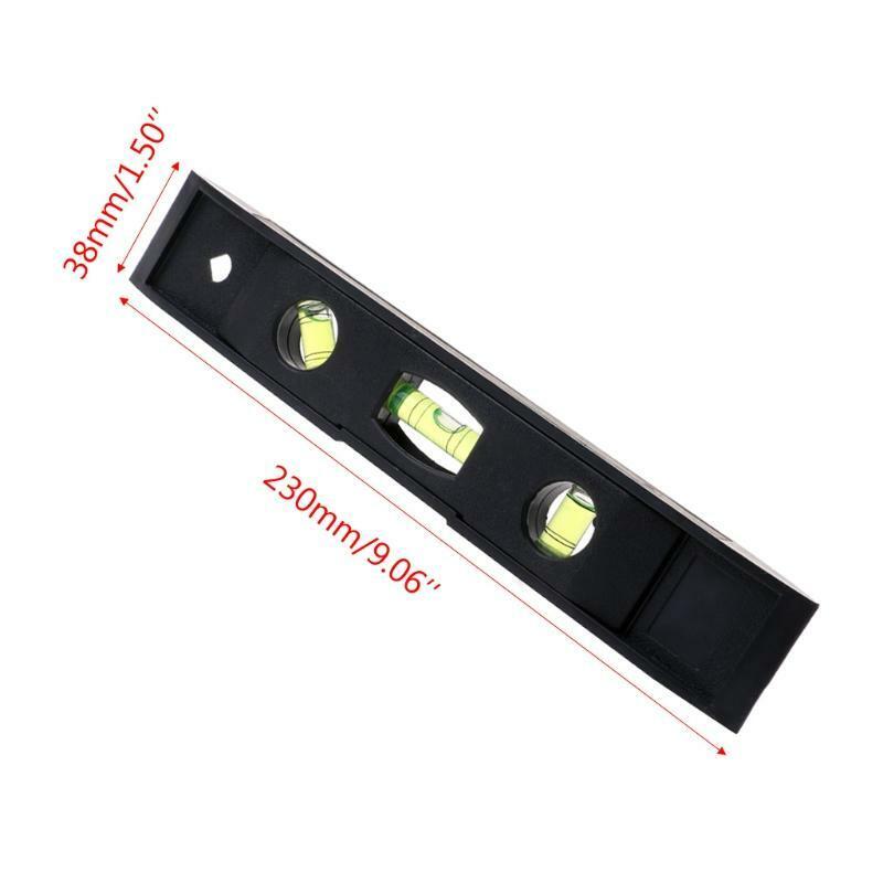 230mm 9inch Spirit Level Ruler 45 Degree Vertical Horizontal Magnetic Level Tool
