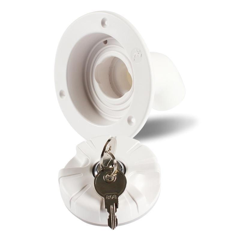 Gravity Fresh Water Fill Hatch Inlet Filter with Key Lockable for RV Boat Camper