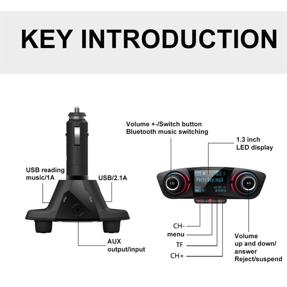 Stereo Car MP3 Player USB Fast Charger Car Radio Car cigarette charger