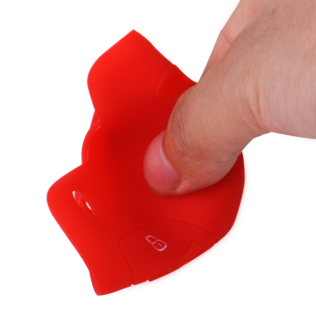 Red 3BTN Remote Key Fob Case Shell Silicone Cover Fit Ford Mondeo Kuga Galaxy Li