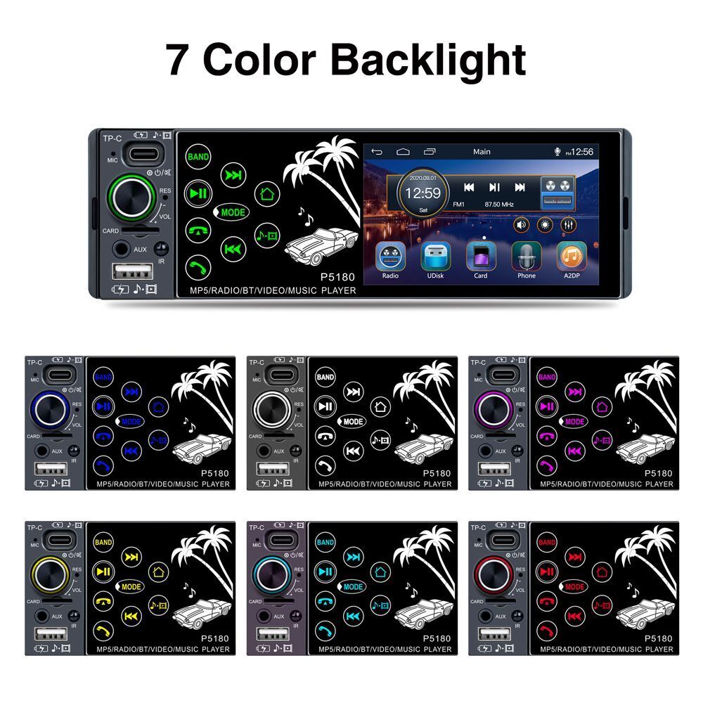 Phone Link Car Stereo Radio Bluetooth Car MP5 Player In-dash Audio Head Unit