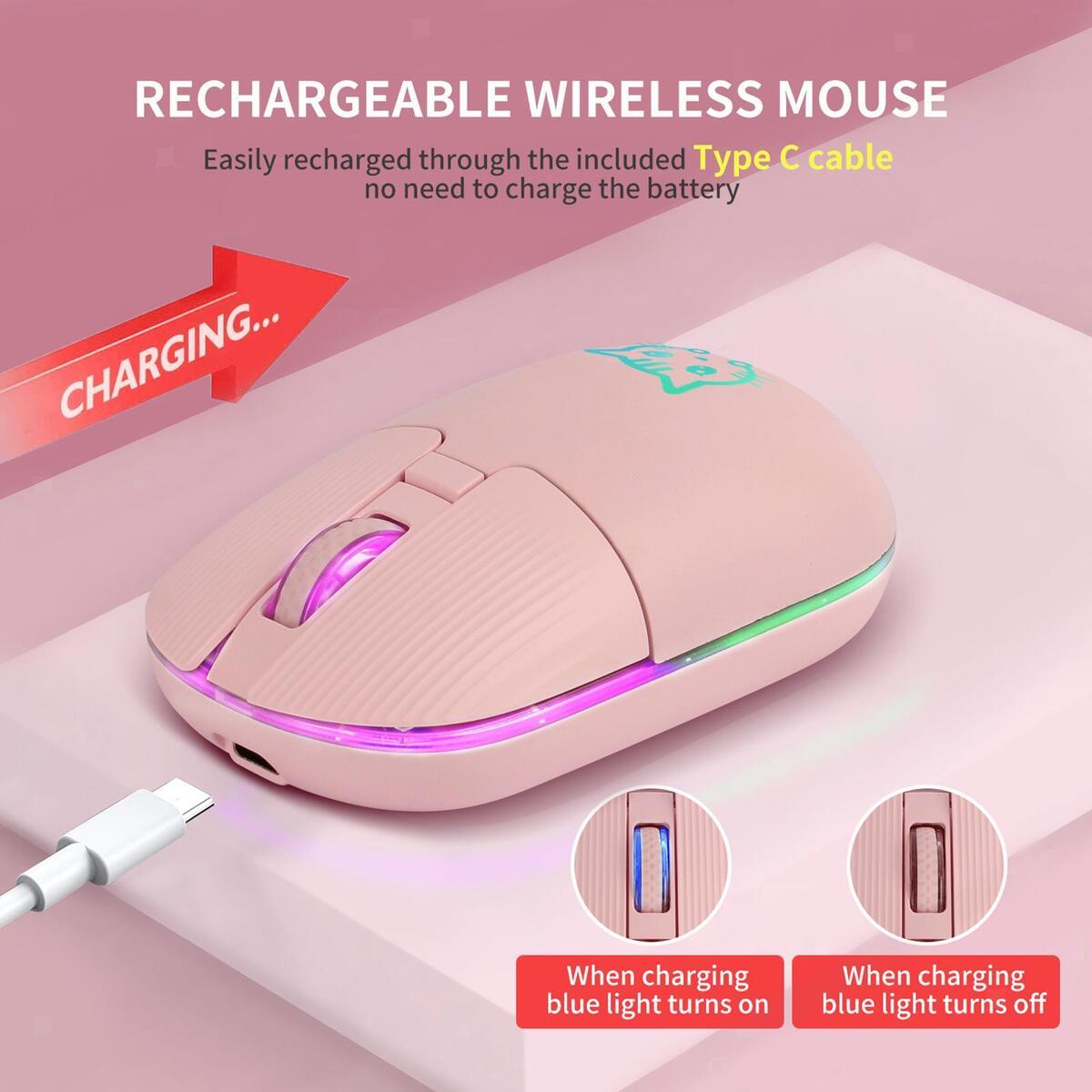 Optical Mouse Cordless Mice 3 Adjustable DPI with Receiver 2.4G for Office
