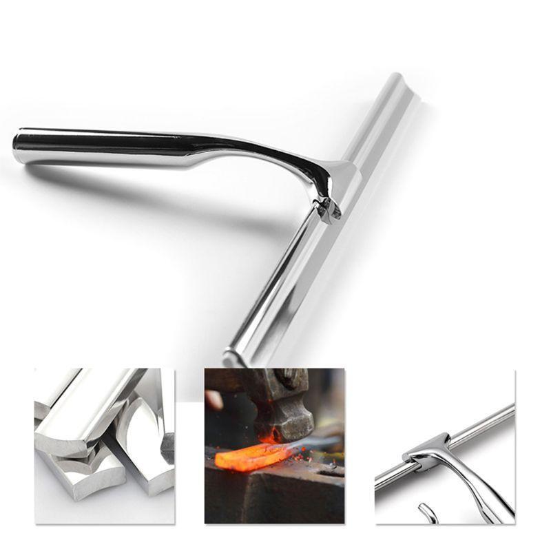 Wiper with Suction Hook Shower Glass Door Squeegee Stainless Steel Glass Window