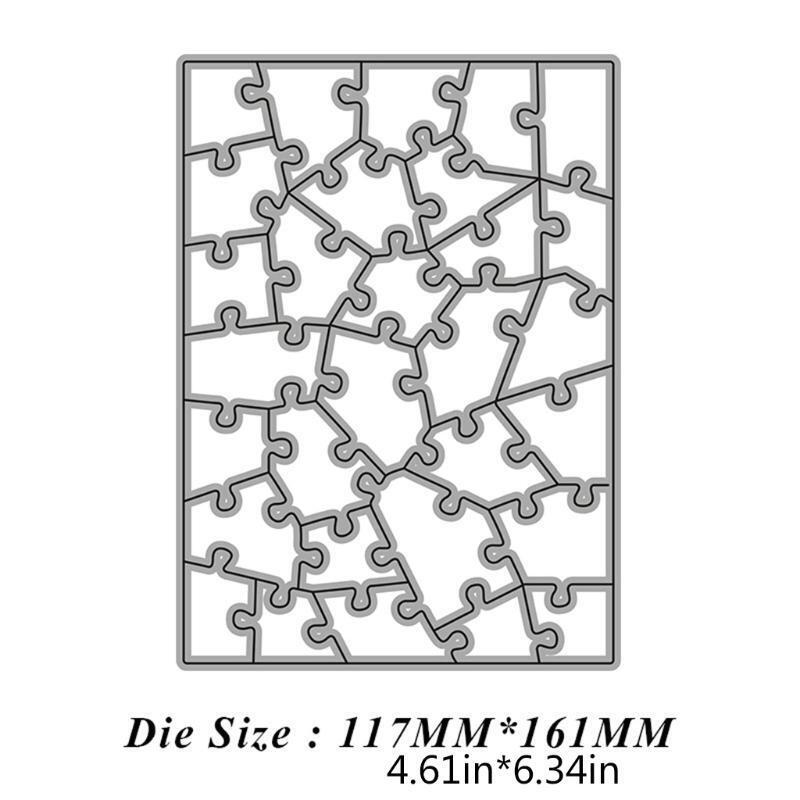 Metal Irregular Puzzle Cutting Dies Stencil Scrapbook Album Paper Card Template