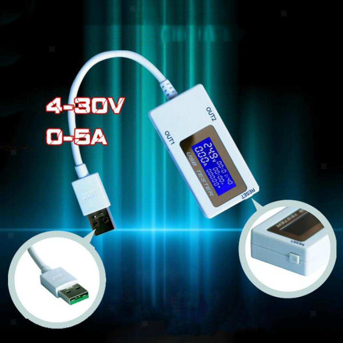 USB Current Voltage Capacity Meter Detector High Versatility Monitor Ammeter