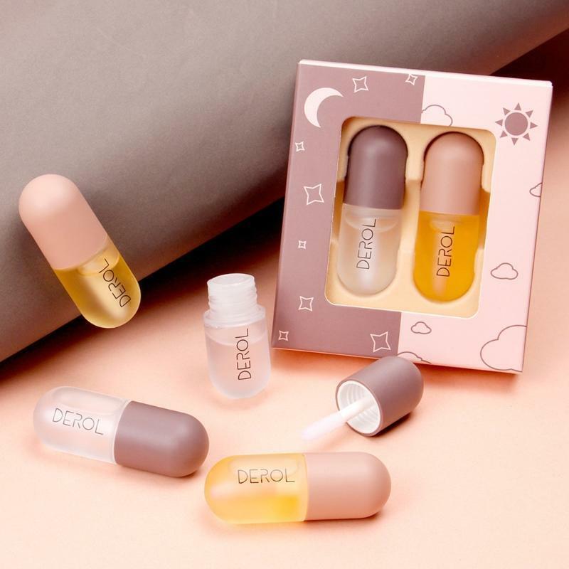 2pcs 5.5ml Moisturizing Lip Plumper Serum Natural Plant Extract Lips Enhancer
