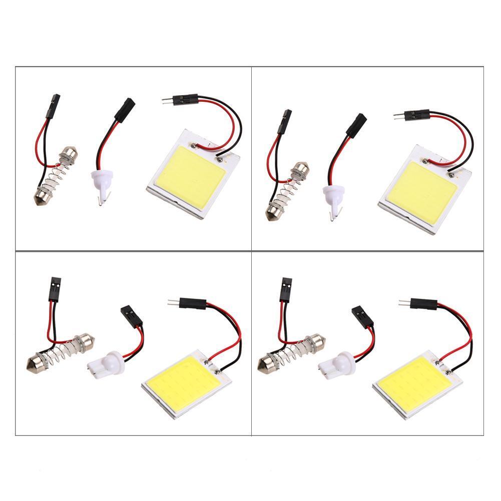 2pcs Xenon HID White 48 COB LED Dome Map Light Bulb Car Interior Panel Lamp