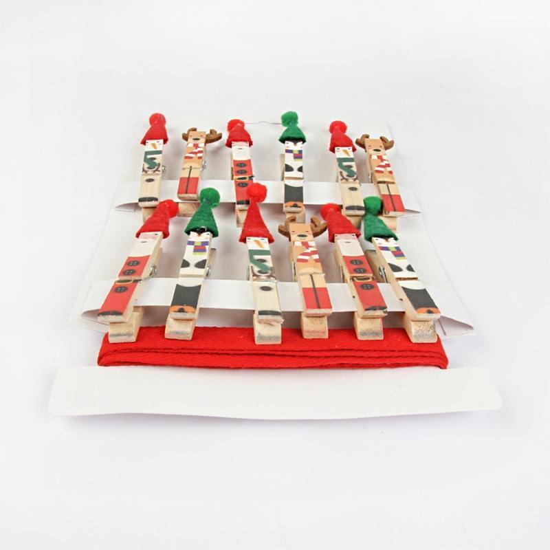 Christmas Wood Clips Wedding Birthday Party Gifts Xmas Tree Home Decorations