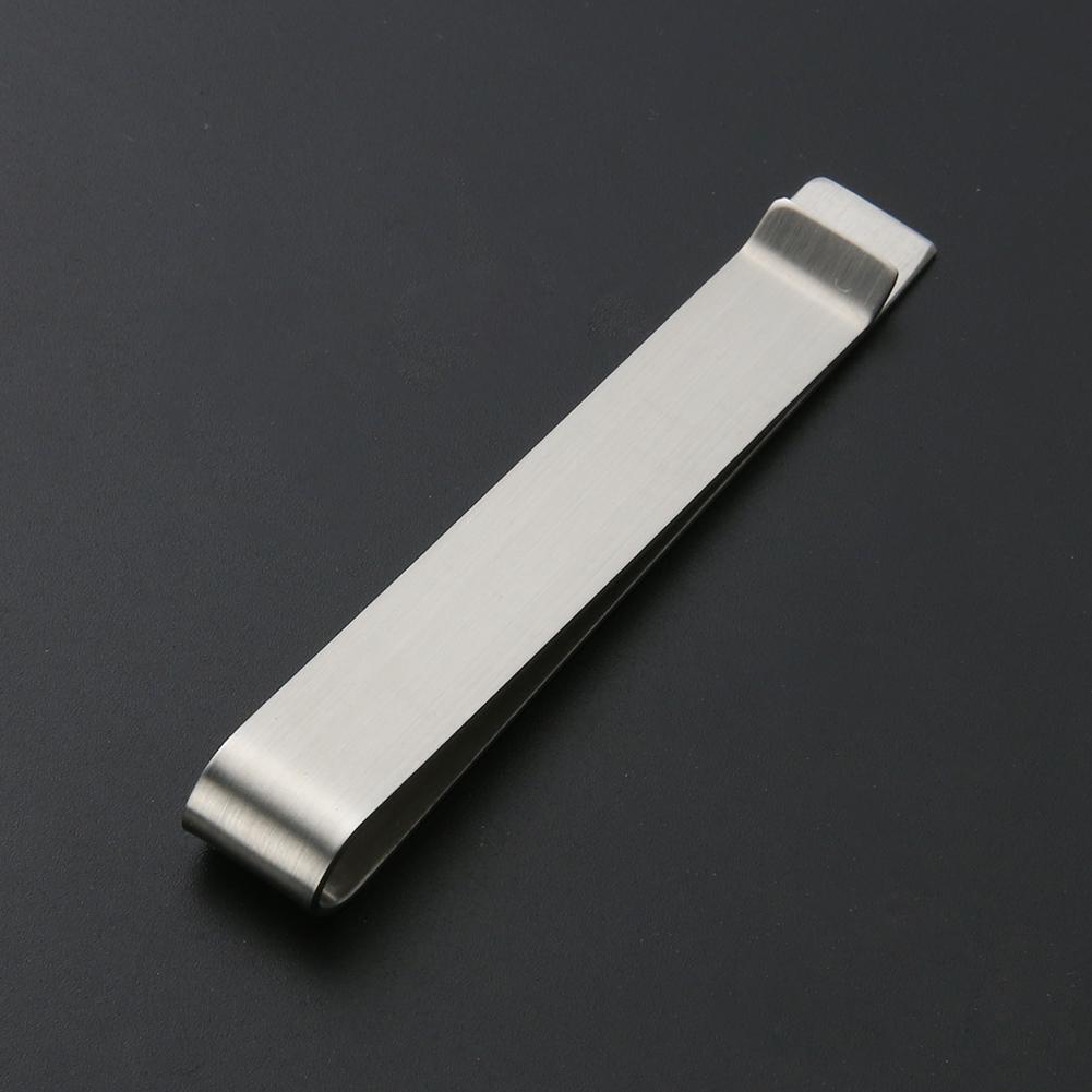 Long Metal Stainless Steel Money Clip Collar Card Clip Cash Holder Folder