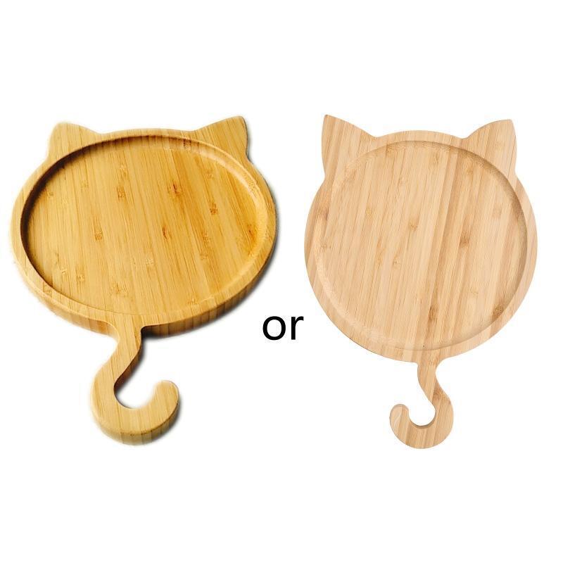 Wood Storage Tray Tea Dessert Dinner Breads Fruit Snack Food Display Dishes Tray