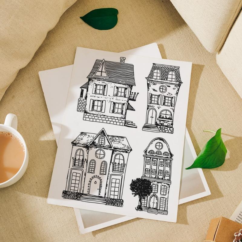 House Silicone Clear Seal Stamp DIY Scrapbooking Embossing Photo Album Decor