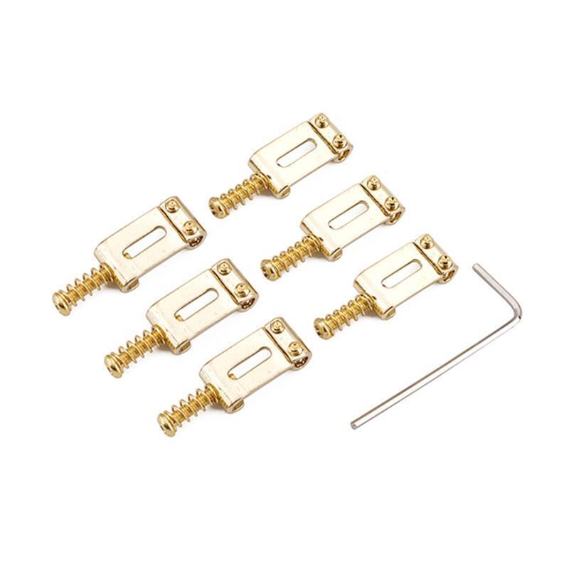 6x Bridge Saddles w/Guitar Musical Wrench for Musical Instrument Electric Guitar