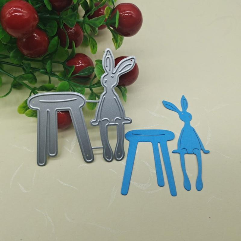 Cartoon Easter Bunny Cutting Dies for DIY Card Making Journaling Decorations