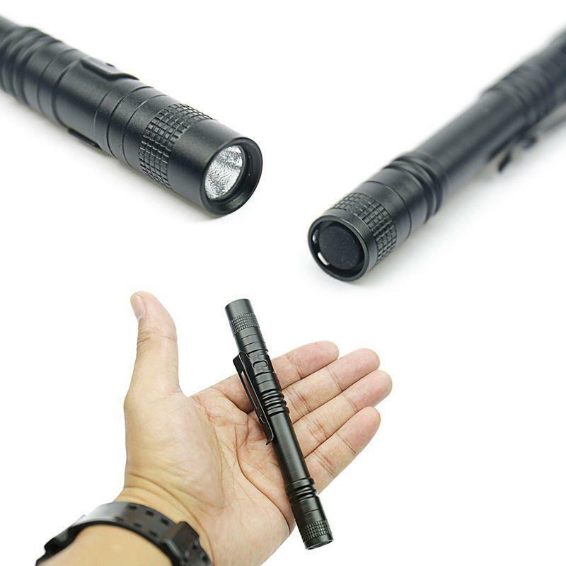 Portable Flashlight Pencil Pocket Light LED Waterproof Torch Aluminum Alloy Lamp